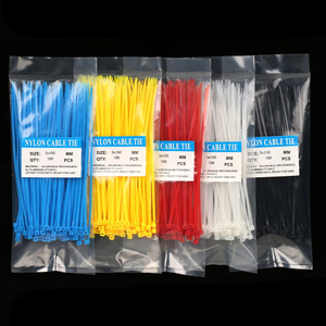 เวียดนาม มีสินค้าในสต็อก HOOYU PA6 สายรัดเคเบิลไนลอนแบบล็อคอัตโนมัติ สีดำ/ขาว สายรัดพลาสติกแบบซิป - Product Image 6