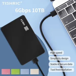 TISHRIC 외장형 HD 케이스 2.5 HDD 케이스 SSD 외장형 하드 드라이브 박스 인클로저 6Gbps SATA to USB 3.0 하드 디스크 케이스 어댑터