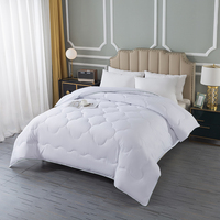 4.5 Tog respirant Lyocell Fiber doux lit hôtel couettes simple Double roi Super roi blanc couette fleur Quilting