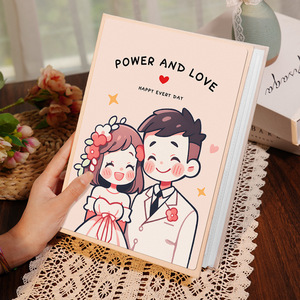 Álbum de Fotos de Boda de Lujo para Parejas, con Capacidad para 100 Fotos, Libro Conmemorativo de 5 Pulgadas - Product Image 1