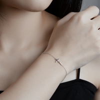 Bracelet croix Bowei en argent sterling S925, bijoux de luxe abordables, style européen sophistiqué