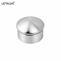 Embout de tube rond à profil bas avec insert pour balustrade d'escalier, accessoire de fermeture de tube de main courante