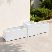 Jardinière modulaire multi-niveaux en acier galvanisé ou en aluminium, jardinière combinée en métal pour l'aménagement paysager commercial