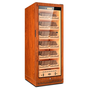 NE-104 Pantalla digital duradera Control de humedad inteligente Mejora el aroma de cigarros Humidor de madera de cedro Gabinete de cigarros con estantes - Product Image 2