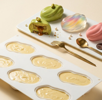 Moule en silicone de qualité alimentaire en forme de noix pour mousse de pistache - Antiadhésif, résistant à la chaleur, écologique, réutilisable, compatible four/lave-vaisselle