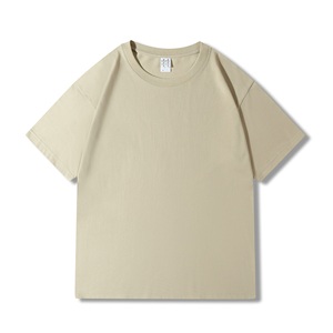 เสื้อยืดคอตตอน 100% หนัก 230 กรัม แบบสั่งทำพิเศษ OEM ODM ทรงโอเวอร์ไซส์ คอกลม แขนสั้น ไม่มีลาย พร้อมสกรีนโลโก้ - Product Image 4