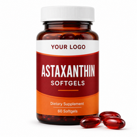 Gélules d'astaxanthine, complément antioxydant, OEM ODM, marque privée, bien-être quotidien pour adultes, acheteurs de marques de bien-être, B2B mondial