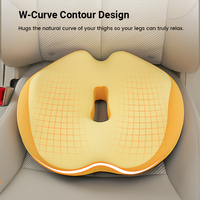 Coussin de siège ergonomique en mousse à mémoire de forme avec gel rafraîchissant pour soulager les douleurs du coccyx, coussin orthopédique pour le bureau et la voiture