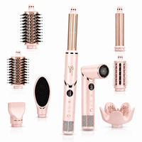 Styler capillaire professionnel à air chaud avec écran LCD, accessoires de bouclage, de lissage et de séchage, en stock aux États-Unis