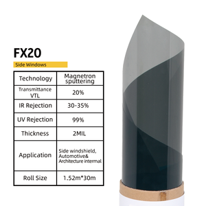 <span class=keywords><strong>Film</strong></span> pour vitres de voiture NEW VISION série FX, <span class=keywords><strong>2</strong></span> mil, <span class=keywords><strong>2</strong></span> plis, protection UV à 99 %, rejet IR à 90-95 %, protection anti-rayures auto-cicatrisante - Product Image 5