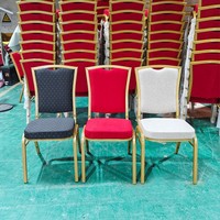 Chaises de conférence modernes et minimalistes en fer, sans accoudoirs, non pliantes, rembourrées et capitonnées, pour hôtel, fourniture directe d'usine