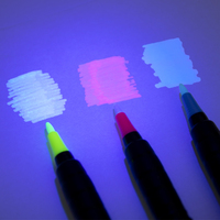 Stylo à lumière noire pour écrire des messages secrets, 3 couleurs, marqueur magique à lumière UV, encre invisible, stylo espion permanent à lumière noire