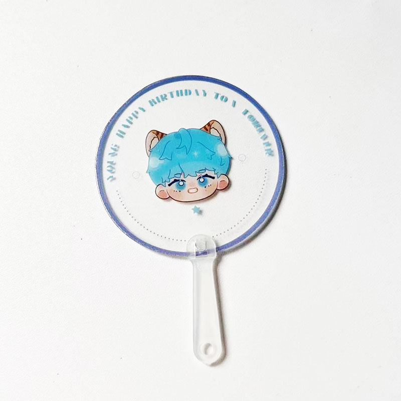 Оптовая продажа мультяшных аниме двухсторонних карт души мини-вееры из ПВХ пластика с принтом