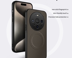 Funda Magnética con Textura de Cuero de Fibra de Carbono para Huawei Nova 11 SE P70 P80, Funda Protectora de Cuerpo Completo Compatible con Honor 200 Pro - Product Image 2