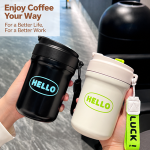 แก้วกาแฟสแตนเลส 316 เก็บความร้อน ความเย็น ป้องกันการรั่วซึม ขนาด 500 มล. พกพาสะดวก สำหรับเดินทาง ออฟฟิศ และบ้าน - Product Image 5