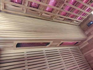 NJ Outdoor Red Cedar Solid Wood Sauna Room for 2-6 People <b>Electric</b> Heating Stove with Windows Far <b>Infrared</b> Eco-Friendly - Product Image 6