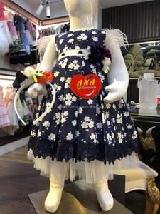 Robe de fête pour bébé fille, style jhabla, en coton imprimé floral, printemps, design élégant, sans manches - Product Image 2