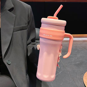 Grande capacité 40oz Double tasse à boire Big Mac Thermos poignée d'aspiration haute valeur de couleur directe métal bureau tasse de voyage - Product Image 2