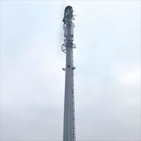 Tour de télécommunication monopôle en acier galvanisé à chaud de 35 m pour station de base 4G 5G et antenne extérieure