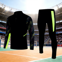 Ensemble de survêtement unisexe pour équipe sportive, veste d'entraînement à fermeture éclair 1/4 et pantalon pour la compétition de football et de basketball