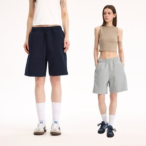 Shorts de survêtement décontractés en gros pour hommes, couleur unie, coton, taille élastique, style streetwear, nouveauté, pour le basketball et le sport - Product Image 6