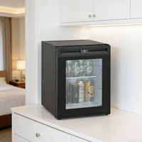 Mini-réfrigérateur de bar EASTON 40L avec porte vitrée simple et congélateur pour le stockage de chocolats et de boissons