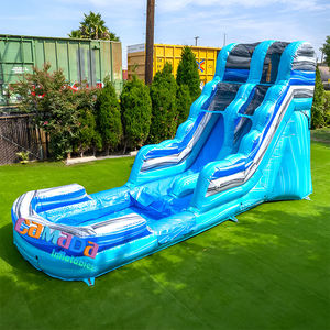 Toboggan aquatique gonflable géant en PVC, design et couleur personnalisables, pour jeux aquatiques et course, par le fabricant Magic - Product Image 2