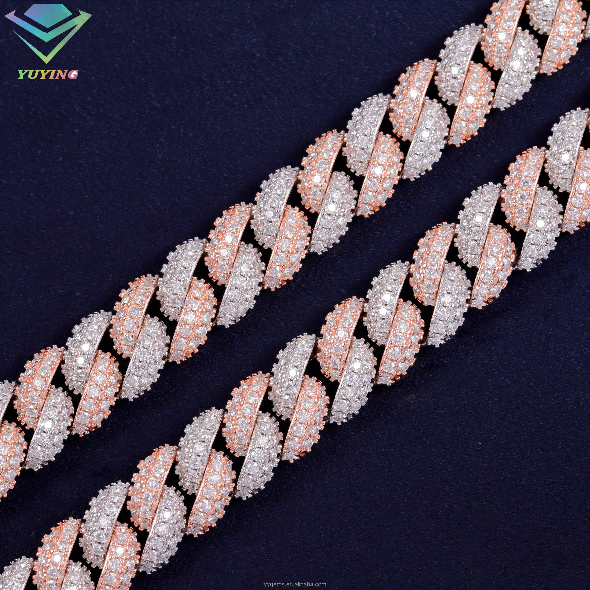 9mm-moissanite (white and rose)