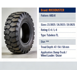 Neumático Radial HRE41 E-4/L-4 OTR para Camiones Articulados y Volquete, Cargadoras de Ruedas y Excavadoras 23.5R25 / 26.5R25 / 29.5R25 - Product Image 3