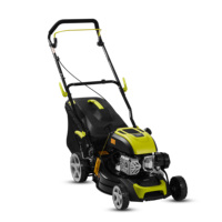 Tondeuse à gazon à essence VORAN à 7 niveaux réglables, 149cc, 46cm, à pousser à la main, pour l'entretien saisonnier des pelouses domestiques
