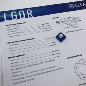 Giấy chứng nhận IGI GIA 0.5ct 1ct 1.5ct 2ct 3ct 4ct 5ct 6ct Kim cương nhân tạo phòng thí nghiệm HPHT CVD, khuyên tai kim cương mọc trong phòng thí nghiệm - Product Image 6