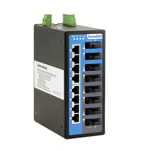 สวิตช์อีเธอร์เน็ตอุตสาหกรรม10พอร์ต<span class=keywords><strong>3onedata</strong></span> พร้อมช่อง SFP 1000Base-SFP ช่อง100Base-FX พอร์ตออปติคัลแบนด์วิธแบ็คเพลน7.6g - Product Image 1