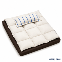 Coussin imperméable pour animaux de compagnie en polyester matelassé avec rembourrage en coton perlé pour chats, chiens et lapins