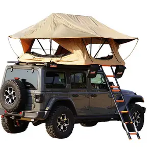 Vendita calda 4x4 tenda da tetto per auto da esterno 2-3 persone tenda da tetto pieghevole in alluminio tenda da campeggio Soft Shell
