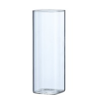 Gobelet carré transparent pour boissons, usage domestique, café et thé au lait, sans poignée, sans couvercle, design minimaliste moderne, simple couche