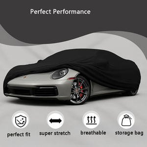 Logo personnalisé Doublure en polaire douce Housse de <span class=keywords><strong>voiture</strong></span> d'intérieur respirante et anti-poussière avec fonction d'élasticité élastique - Product Image 5