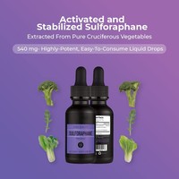 Extrait Pur de Sulforaphane en Gouttes Liquides, Activé et Stabilisé, 540mg pour la Protection Antioxydante et le Soutien Cellulaire
