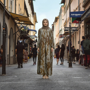Abaya élégante pour femmes musulmanes, été/printemps, en polyester, faite à la main, quatre tailles, coupe ample, longueur cheville, vente en gros, ODM, modeste - Product Image 3