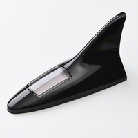 Antenne de voiture LED étanche en forme d'aileron de requin clignotante, 8 LED, décoration de toit avec recharge solaire