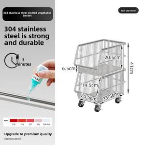 R Étagère de cuisine pour épices Huile salée <span class=keywords><strong>Sauce</strong></span> <span class=keywords><strong>soja</strong></span> et vinaigre-Support de rangement multifonctionnel pour comptoir de maison Acier inoxydable - Product Image 4