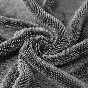 Toalla de microfibra multifuncional para lavado de autos, color gris oscuro, 500 g/m², gruesa, para el cuidado del vehículo - Product Image 3