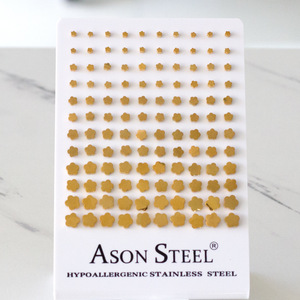 Pendientes de acero Ason, dorados, de acero inoxidable, con formas geométricas, para mujer, joyería de moda. - Product Image 4