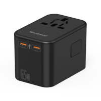 Wontravel Yeni Teknoloji GaN 65W PD Süper Hızlı Şarj PPS C Çıkışlı Elektrik Priz Duvar Şarj Cihazı 4 AC Çıkışlı Evrensel Seyahat Şarj Cihazı