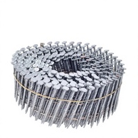 Clous en bobine à fil de fer, à tige lisse/anneau/barbelée, en acier galvanisé, pour palettes et toitures, pour pistolet à clous pneumatique