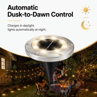 Lampe solaire LED à piquet pour jardin avec indice de protection IP65, lumière blanche chaude pour extérieur, camping et pelouse