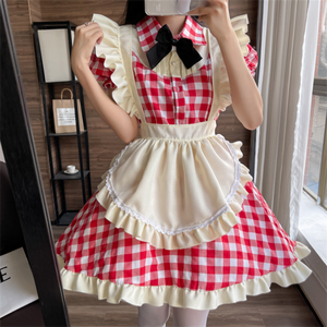 Robe de servante Lolita mignonne de style <span class=keywords><strong>japonais</strong></span>, grande taille, à prix avantageux, tenue de servante, robe d'anime, uniforme de cosplay - Product Image 4