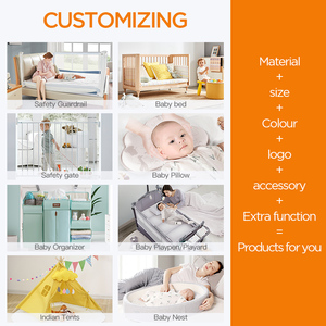 Kích Thước Tiêu Chuẩn Co-sleeper Thiết Kế Mới Bumper Điều Chỉnh Travel Bedding Nôi Của Bé Ngủ Đầu Giường Cot Bed Set Với Bánh Xe - Product Image 6
