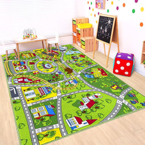 Alfombra Infantil al por Mayor con Diseño de Pista Urbana, Alfombra Infantil Personalizada con Patrón, Material de Nailon y Poliéster, Alfombra de Juego Infantil para Sala de Estar - Product Image 1