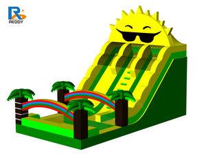 Castillo Inflable con Tobogán Doble, Temática de Verano, Castillo Inflable con Tobogán Seco, Tobogán Inflable para Niños al Aire Libre - Product Image 2