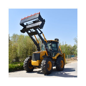 Industrial Grade 4WD Backhoe Loader with High Torque Reinforced <b>Frame</b> <b>Large</b> Working Range for Heavy Work - Product Image 2